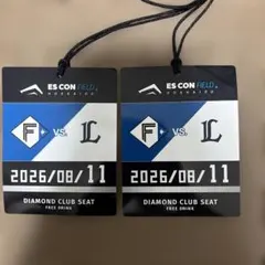 ES CON FIELD ダイヤモンドクラブシート パス 2枚