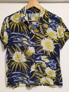 AVANTI シルク アロハシャツ 花柄 Mサイズ
