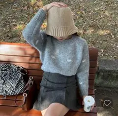 nugu ラブリージャガードニット