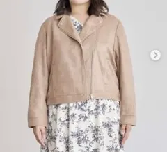 スエード風ライダースジャケット