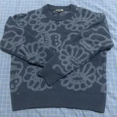 marimekko 花柄セーター Mサイズ ネイビーのサムネイル
