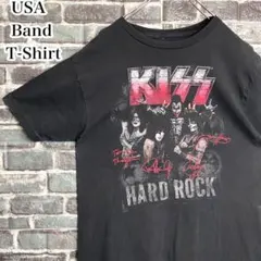 ハードロックカフェ KISS 古着 デカロゴ ゆるだぼ ブラック M fs7のサムネイル