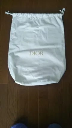 Dior ホワイト 巾着袋 約55cm x 43cm