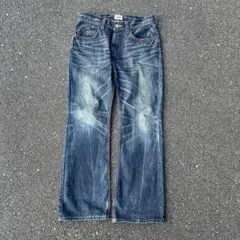 【EDWIN】411XVS フラップ ルーズブーツカットデニムパンツ 34