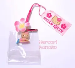 ☆激レア ハローキティ ハワイ限定 ハイビスカス付き 日焼け 根付 ストラップ☆