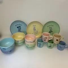 Sango 三郷陶器 ディズニー 食器 マグカップ ボウル プレート 計15個