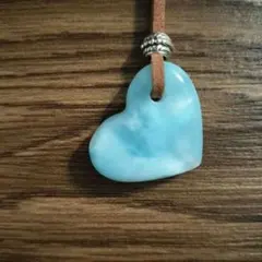 ラリマー　ハート　ペンダント
