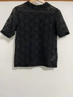 【LOWRYS FARM】黒　シアートップス　半袖　Ｍサイズ