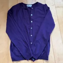 スピックアンドスパン　紫　カーディガン
