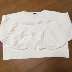 白長袖ニット