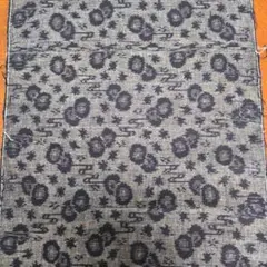 古布　木綿　絣　絵絣　藍染　はぎれ　M61　型染　藍染め　お細工　リメイク　襤褸