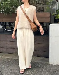 DISCOAT　ディスコート　前後2WAYフェザーヤーンショート丈ベスト