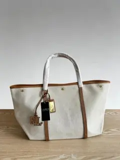 Lauren Ralph Lauren キャンバス トートバッグ ベージュ 新品