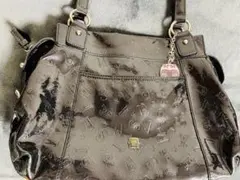 【匿名配送】ANNA SUI ブラック 合成皮革トートバッグ