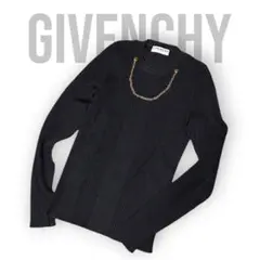 高級 GIVENCHY ジバンシィ ロゴ チェーン ニット セーター ブラックのサムネイル
