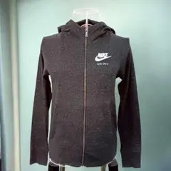 NIKE ロゴフードパーカー Jr.150 160 杢グレー フルジップ　L