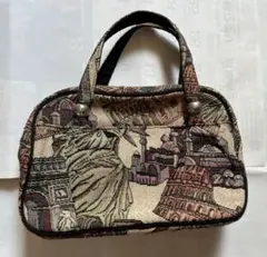 ヴィンテージ　昭和レトロ　ゴブラン織　ハンドバッグ