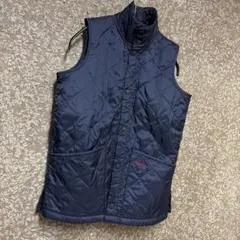 Barbour ネイビー キルティングベスト S