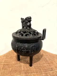古い獅子香炉　骨董　香炉　獅子 古銅獅子香炉 - 古好屋