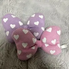 ミニーちゃんハート柄リボン型ヘアバンド