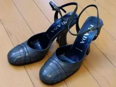 プラダ／PRADA 本革パンプス／ストラップミュール35／Sサイズ