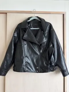 【ZARA】ZWコレクション　フェイクレザージャケット