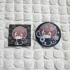 カラフルピーチ うり ぺたっとねじまき刺繍缶バッジ