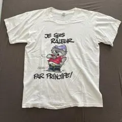 90s USA古着 アニマル イラスト シングルステッチ Tシャツ