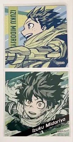 ヒロアカ 原画展 スクエアステッカー 緑谷 2点セット