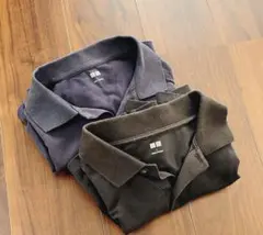 メンズ　ユニクロ　ドライカノコポロシャツ　L 2枚セット