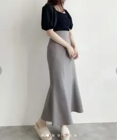 COCO DEAL ギンガムチェックハイウエストマーメイドスカート