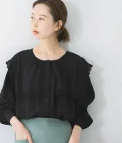 URBAN RESEARCH ROSSO レース×セーラーカラーシャツブラウス