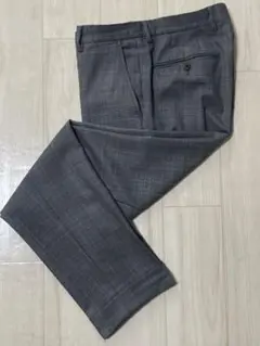 グレー グレンチェック柄 秋冬スラックス46