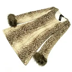 新品！！ファー付 ヒョウ柄 ワンピー❤平成ギャル❤Y2K❤セシルマクビー