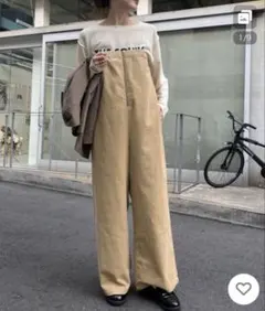 【新品•未使用】ベージュオーバーオール /コーデュロイサロペット