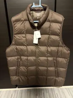 新品【UNIQLO】ユニクロ　パフテックベスト　XL ブラウン
