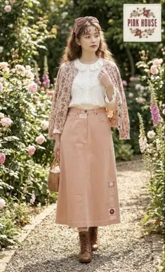 2026年最新】PINK HOUSE 柄：無地 レディース ロング フレアスカートの