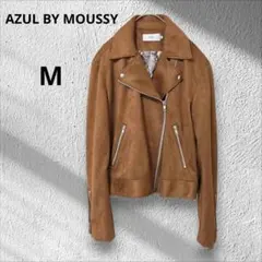 アズールバイマウジー　ライダースジャケット　フェイクスエード　蛇柄　M　キャメル