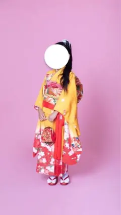 子供用着物セット（黄色・ピンク）