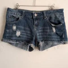 RSQ JEANS ダメージ加工 デニムショートパンツ マリブショーツ