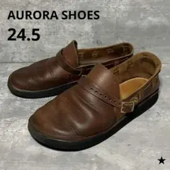 【美品】オーロラシューズ ミドルイングリッシュ レザーシューズ 24.5㎝のサムネイル