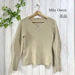 美品 Mila Owenミラオーウェン デコルテ パフスリーブ ニット セーター