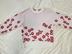ZARA ニットセーター 花柄 160~164 ピンク