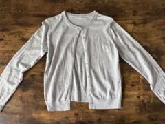 【Mサイズ】UNIQLO クルーネックカーディガン　グレー