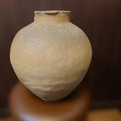 フランスアンティーク陶器ボトル/土器/花瓶/花器フラワーべース(92-149