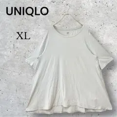 ユニクロ Aラインチュニック オフィス きれいめ シンプル 無地 半袖