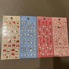 スヌーピー キャラクターシール 4シートセット