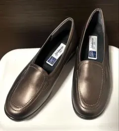 銀座ヨシノヤ パンプス 晴雨兼用 22cm ヒール4cm ブロンズ色