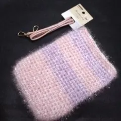 スマホショルダー　かぎ編み　ハンドメイド　たわしヤーン使用