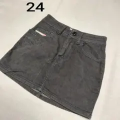 ディーゼル　デニム　ミニスカート　黒　ブラック　サイズ24
